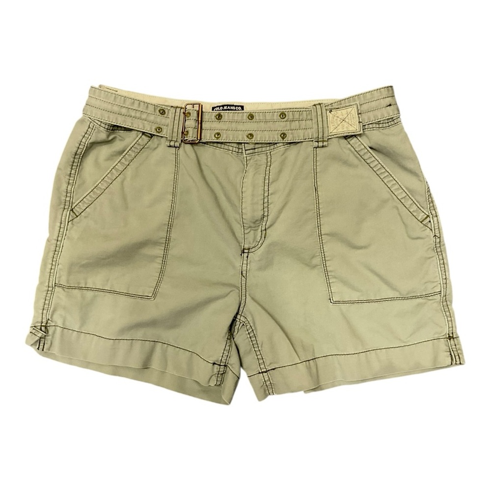 Vintage Polo Jeans Co Ralph Lauren Women's‎ Shorts Size 8 Green Belted